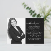 デリケートな書道台本の葬儀サンキューカード サンキューカード (スタンド正面)