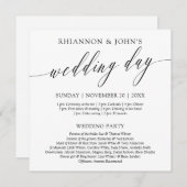 デリケートな書道結婚式の日プログラム プログラム (正面/裏面)