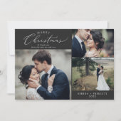 デリケートな木炭の結婚クリスマス感謝Holi シーズンカード (正面)