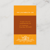 デリケートな柔らかいボホ白いインディアン蓮の花はっきりした 名刺 (裏面)