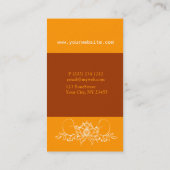 デリケートな柔らかいボホ白いインディアン蓮の花はっきりした 名刺 (裏面)