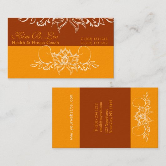 デリケートな柔らかいボホ白いインディアン蓮の花はっきりした 名刺 (正面/裏面)