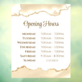 デリケートな桃の瑪瑙の開店時間ウィンドウにしがみつく ウィンドウサイン (シート3)