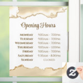 デリケートな桃の瑪瑙の開店時間ウィンドウにしがみつく ウィンドウサイン (ホーム)