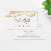 デリケートな桃の瑪瑙ギフトカード (デスク)