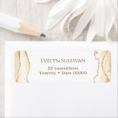 デリケートな桃の瑪瑙差出人住所ラベル ラベル (インサイチュ)