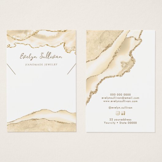 デリケートな桃の香りネックレスディスプレイカード (正面&裏面)