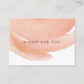 デリケートな桃フローラギフト券 名刺 (正面)