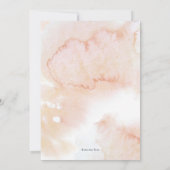 デリケートな桃フローラ赤ちゃんシャワー招待 招待状 (裏面)