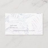 デリケートな梅と白の椰子の葉プリント 紹介カード (裏面)