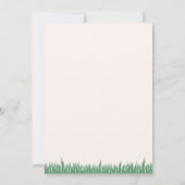 デリケートな森をテーマにしたキツネベビーシャワー 招待状 (裏面)