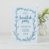 デリケートな植物学ハヌカーパーティースター・オブ・デイビッド 招待状 (スタンド正面)