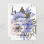 デリケートな水の色ラベンダーアネモンブライダルシャワー ポストカード (正面/裏面)