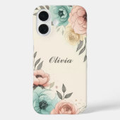 デリケートな水彩画の花のスケッチ Case-Mate iPhoneケース (裏面)