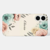 デリケートな水彩画の花のスケッチ Case-Mate iPhoneケース (裏面 (横))