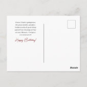 デリケートな砂漠のワイルドフラワー正統派誕生日 ポストカード (裏面)