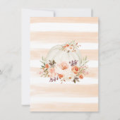 デリケートな秋のカボチャ秋フローラベビーシャワー サンキューカード (裏面)