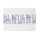 デリケートな紫のフローララベンダーフィールド 招待状ベリーバンド (裏面例)