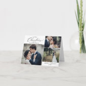 デリケートな結婚クリスマスの折り返し結婚休日 サンキューカード (正面)