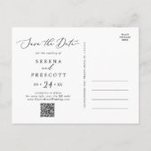 デリケートな結婚クリスマスホリデーを保存 案内ポストカード (裏面)