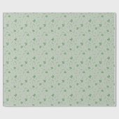デリケートな緑のみすぼらしいコテージ淡い色のグリーンギフト ラッピングペーパー (フラット)