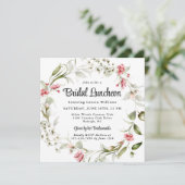 デリケートな花の水彩ブライダル昼食会 招待状 (スタンド正面)