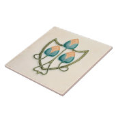 デリケートな花ジュゲンドスティルアールヌーボーイングランド タイル (側面)