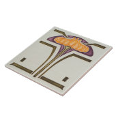 デリケートな花ジュゲンドスティルアールヌーボードイツ タイル (側面)