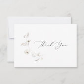 デリケートな花フラットサンキューカード サンキューカード (正面)