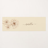 デリケートな花ライトピーチクリパーソナライズされたーム ヨガマット (裏面(横))