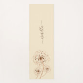 デリケートな花ライトピーチクリパーソナライズされたーム ヨガマット (正面)