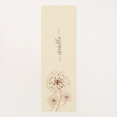 デリケートな花ライトピーチクリパーソナライズされたーム ヨガマット (裏面)