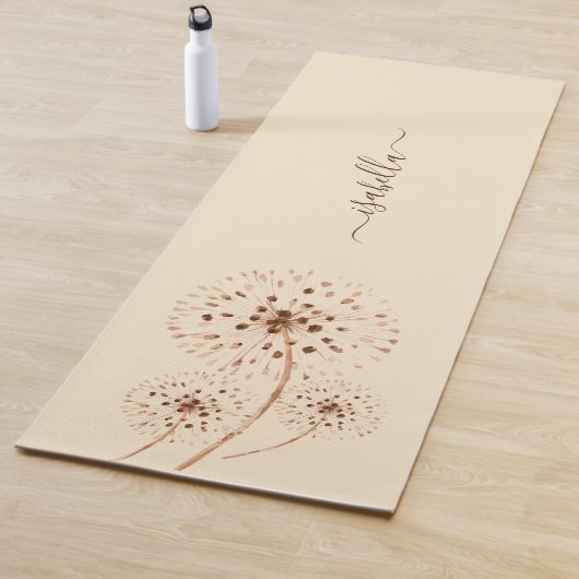 デリケートな花ライトピーチクリパーソナライズされたーム ヨガマット (インサイチュ)
