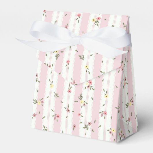 デリケートな花柄のお願い箱 フェイバーボックス (正面サイド)