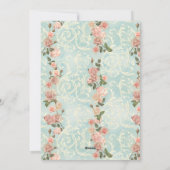 デリケートな英語バラ シーズンカード (裏面)