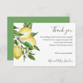 デリケートな葉柑橘類とグリーン結婚の感謝していお前 サンキューカード (正面/裏面)