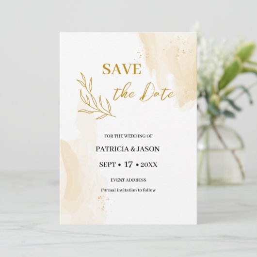 デリケートな葉線形の日付を保存 セーブザデート (スタンド正面)