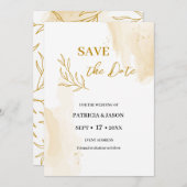 デリケートな葉線形の日付を保存 セーブザデート (正面/裏面)