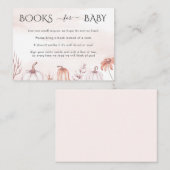 デリケートな赤面暖かい秋の本の赤ちゃんシャワー エンクロージャーカード (正面/裏面)