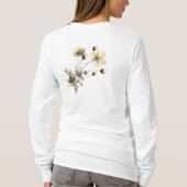 デリケートな野の花のレディースTシャツ Tシャツ (裏面)