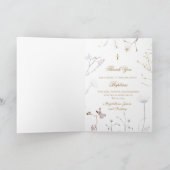 デリケートな野感謝してい花のバプテ来ィス カード (内部)