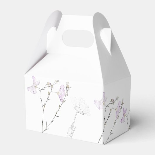 デリケートな野結婚式の引き出物箱 フェイバーボックス (裏面サイド)