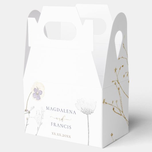 デリケートな野結婚式の引き出物箱 フェイバーボックス (オープン)