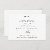 デリケートな野結婚花の詳細カード 招待状 (正面/裏面)