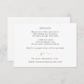 デリケートな野結婚花の詳細カード 招待状 (正面/裏面)