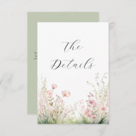 デリケートな野結婚花の詳細 エンクロージャーカード