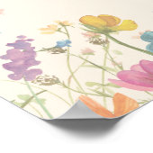 デリケートな野結婚花フローラの歓迎サイン ポスター (角)