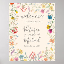 デリケートな野結婚花フローラの歓迎サイン