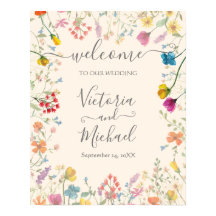 デリケートな野結婚花フローラの歓迎サイン