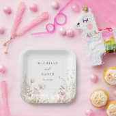 デリケートな野結婚花 ペーパープレート (パーティー)